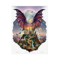 Unusual 3D Surreal Fantasy Gothic Wonderland Art Poster — Exclusive Blender Diorama Rolled Poster Set Pieces 18″ x 24″