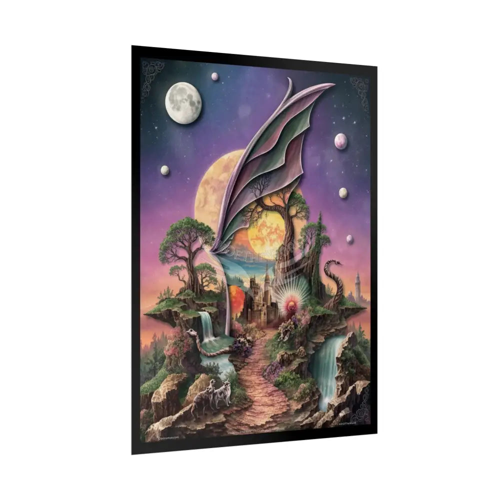 Unusual 3D Surreal Fantasy Gothic Wonderland Art Poster — Exclusive Blender Diorama Rolled Poster Set Pieces Poster