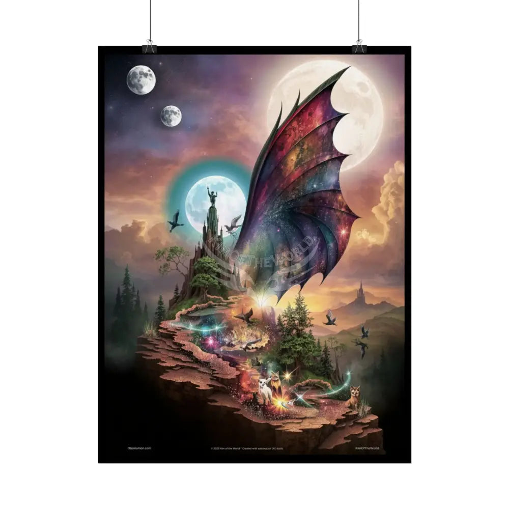 Unusual 3D Surreal Fantasy Gothic Wonderland Art Poster — Exclusive Blender Diorama Rolled Poster Set Pieces Poster