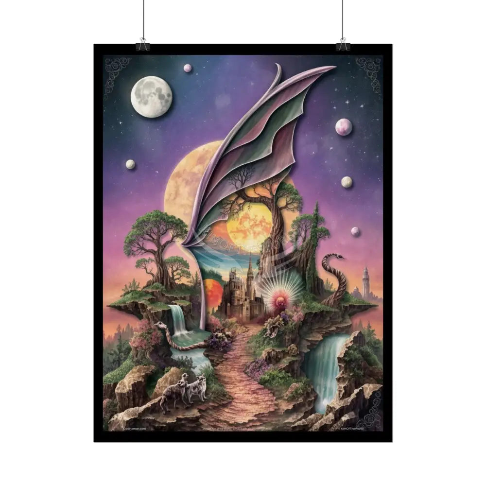 Unusual 3D Surreal Fantasy Gothic Wonderland Art Poster — Exclusive Blender Diorama Rolled Poster Set Pieces Poster