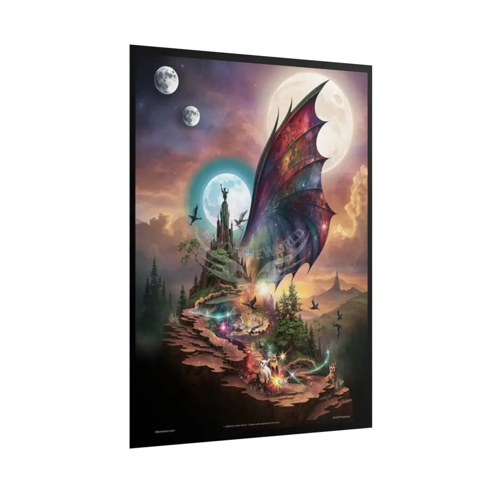 Unusual 3D Surreal Fantasy Gothic Wonderland Art Poster — Exclusive Blender Diorama Rolled Poster Set Pieces Poster