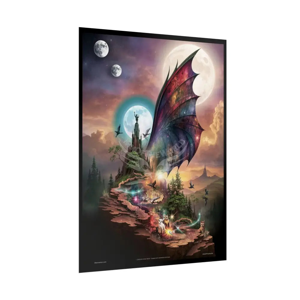 Unusual 3D Surreal Fantasy Gothic Wonderland Art Poster — Exclusive Blender Diorama Rolled Poster Set Pieces Poster