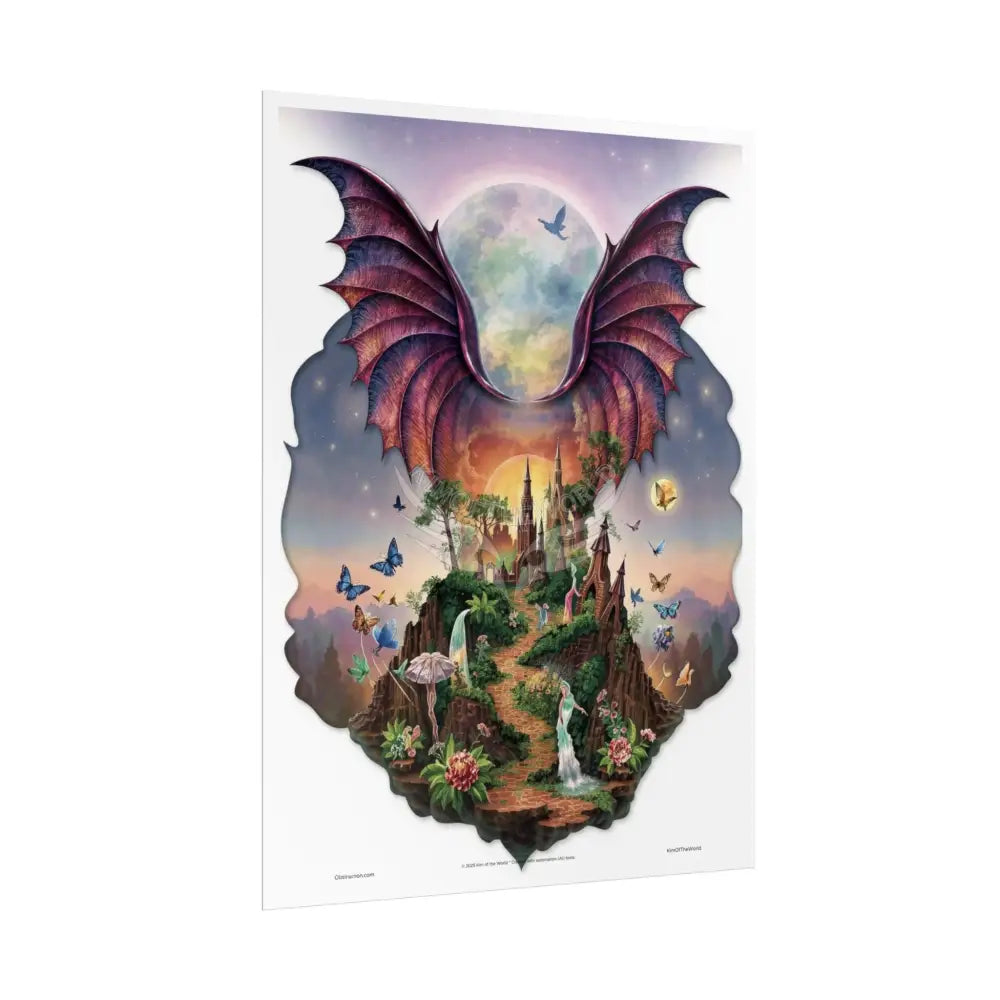 Unusual 3D Surreal Fantasy Gothic Wonderland Art Poster — Exclusive Blender Diorama Rolled Poster Set Pieces Poster
