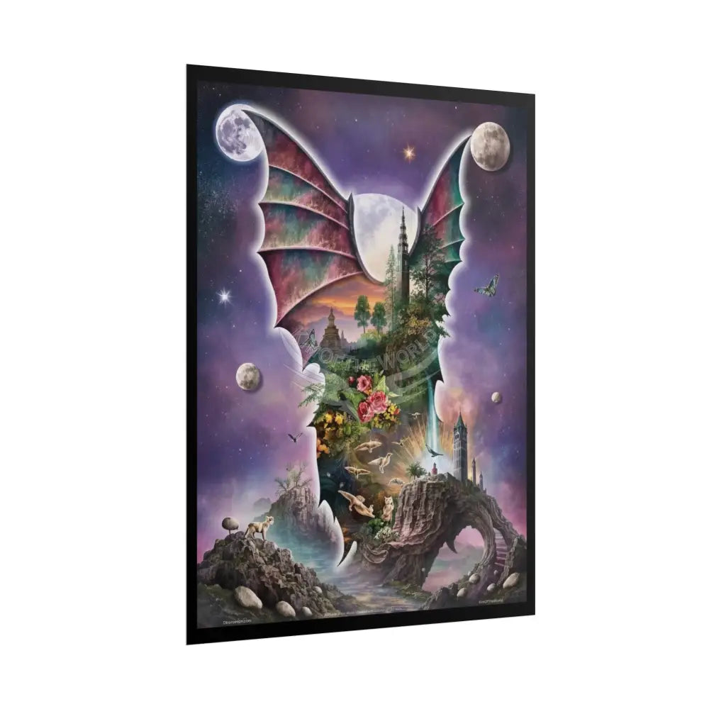 Unusual 3D Surreal Fantasy Gothic Wonderland Art Poster — Exclusive Blender Diorama Rolled Poster Set Pieces Poster