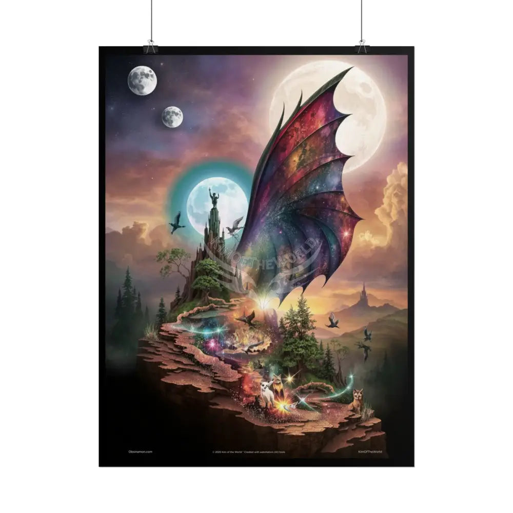 Unusual 3D Surreal Fantasy Gothic Wonderland Art Poster — Exclusive Blender Diorama Rolled Poster Set Pieces Poster