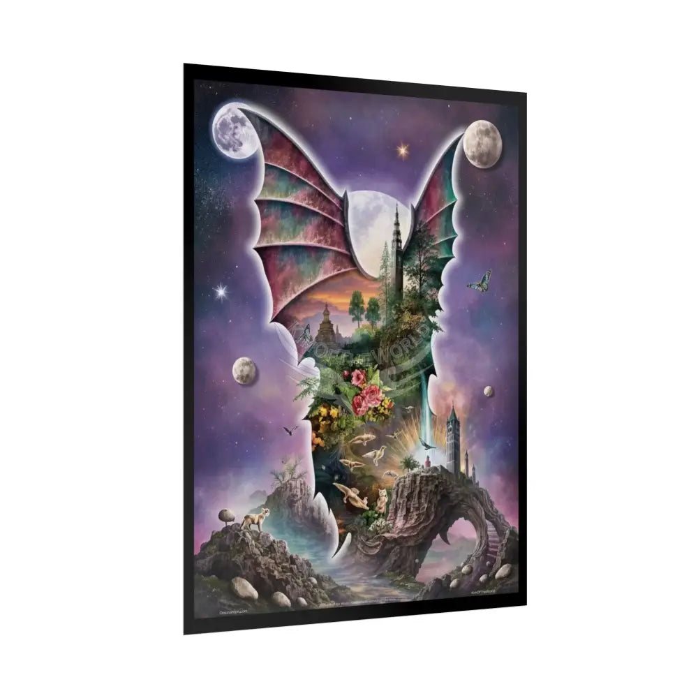 Unusual 3D Surreal Fantasy Gothic Wonderland Art Poster — Exclusive Blender Diorama Rolled Poster Set Pieces Poster