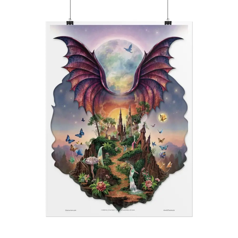 Unusual 3D Surreal Fantasy Gothic Wonderland Art Poster — Exclusive Blender Diorama Rolled Poster Set Pieces Poster