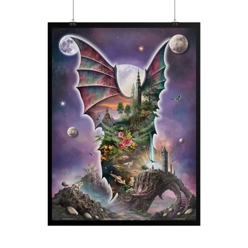 Unusual 3D Surreal Fantasy Gothic Wonderland Art Poster — Exclusive Blender Diorama Rolled Poster Set Pieces Poster