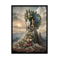Unusual 3D Surreal Fantasy Gothic Wonderland Giant Floral Bootscape Art Poster — Exclusive Blender Diorama Rolled
