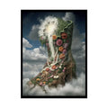 Unusual 3D Surreal Fantasy Gothic Wonderland Giant Floral Bootscape Art Poster — Exclusive Blender Diorama Rolled