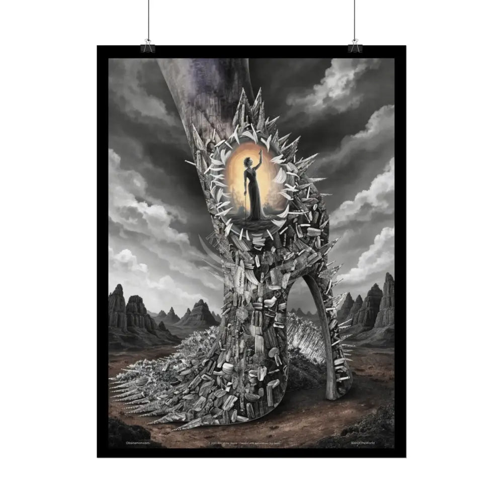 Unusual 3D Surreal Fantasy Gothic Wonderland Giant Floral Bootscape Mirror Landscape Art Poster — Exclusive Blender