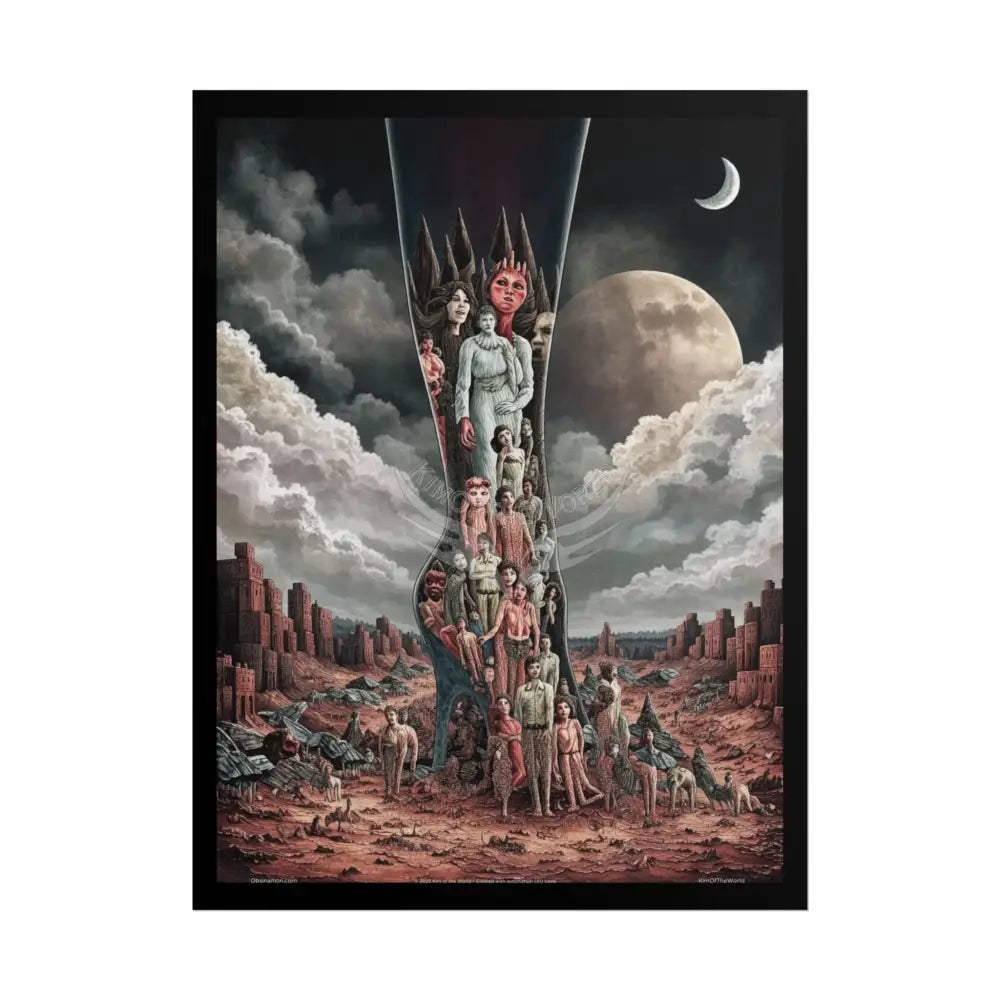 Unusual 3D Surreal Fantasy Gothic Wonderland Giant Floral Bootscape Mirror Landscape Art Poster — Exclusive Blender