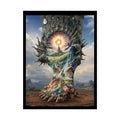 Unusual 3D Surreal Fantasy Gothic Wonderland Giant Floral Bootscape Mirror Landscape Art Poster — Exclusive Blender