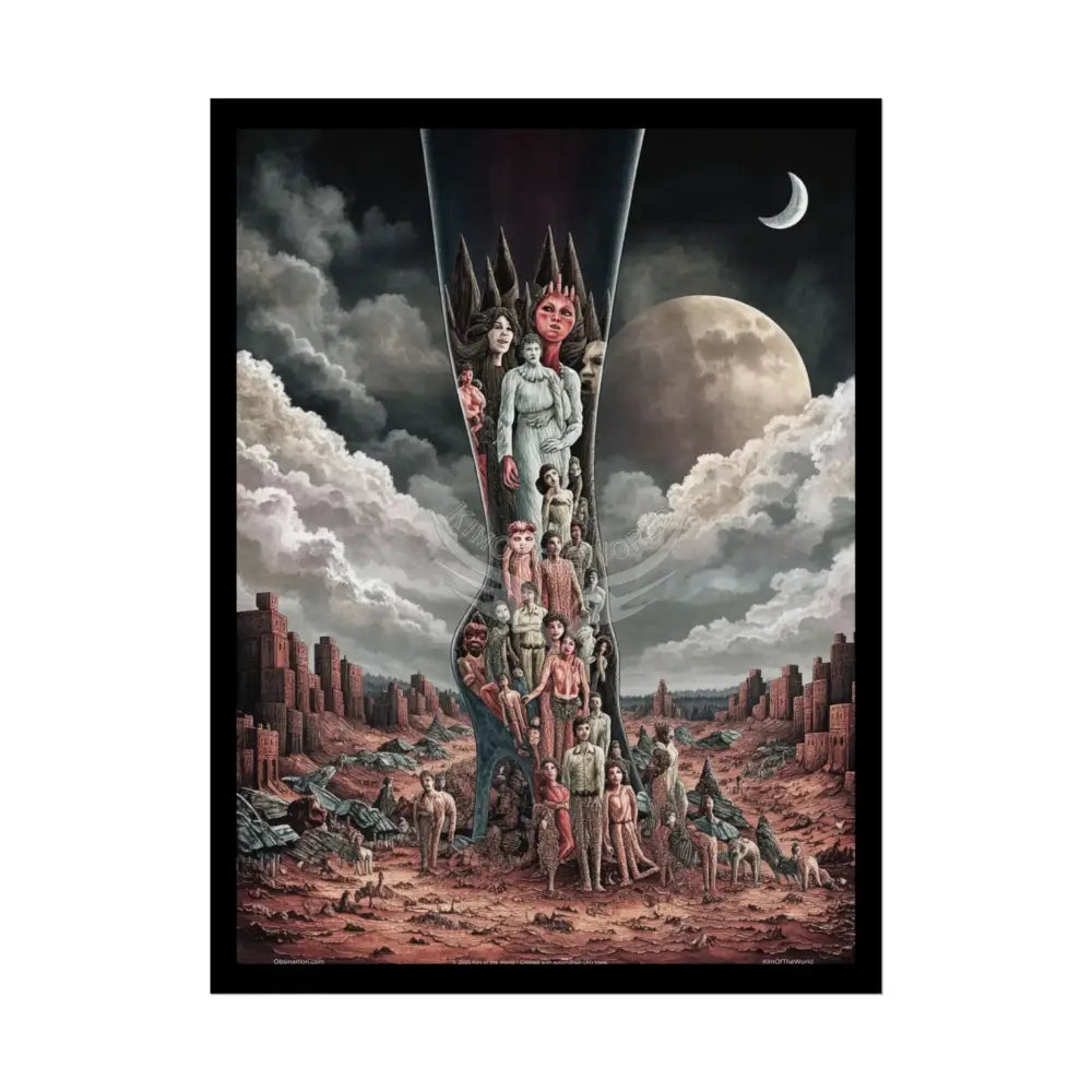 Unusual 3D Surreal Fantasy Gothic Wonderland Giant Floral Bootscape Mirror Landscape Art Poster — Exclusive Blender