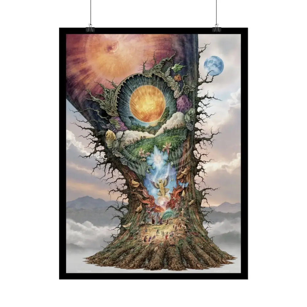 Unusual 3D Surreal Fantasy Gothic Wonderland Giant Floral Bootscape Mirror Landscape Art Poster — Exclusive Blender