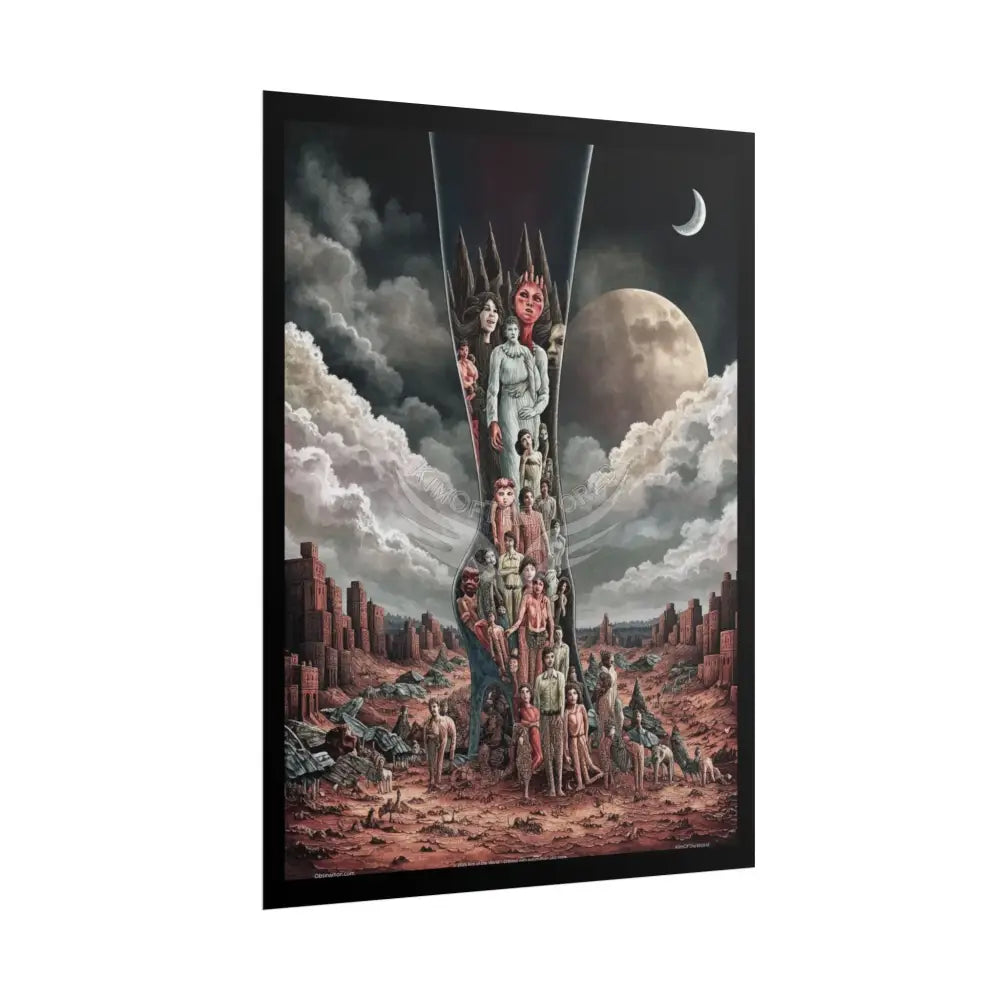 Unusual 3D Surreal Fantasy Gothic Wonderland Giant Floral Bootscape Mirror Landscape Art Poster — Exclusive Blender
