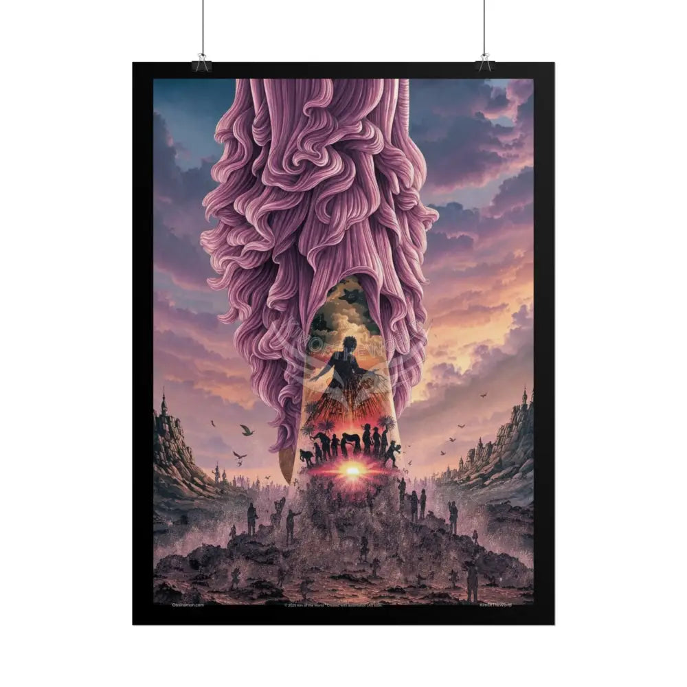 Unusual 3D Surreal Fantasy Gothic Wonderland Giant Lady Floral Bootscape Mirror Landscape Art Poster — Exclusive