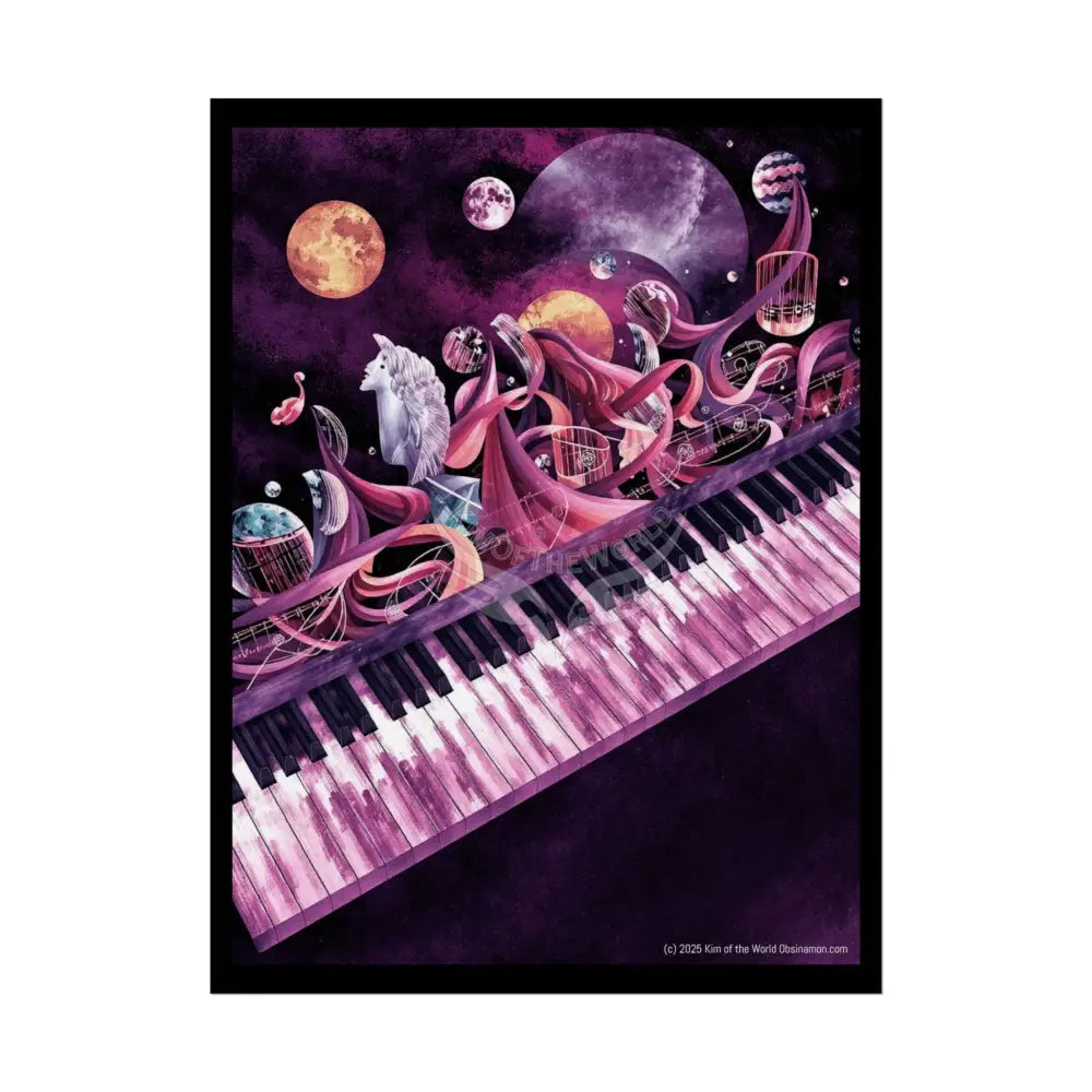 Unusual Baby Grand Piano Musical Magic Prints — Rolled Poster Set 18″ x 24″ (Vertical) / Semi Glossy Poster