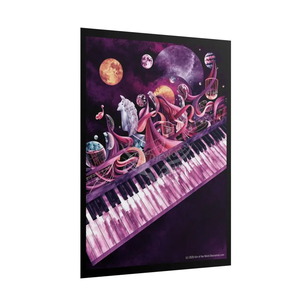 Unusual Baby Grand Piano Musical Magic Prints — Rolled Poster Set Poster
