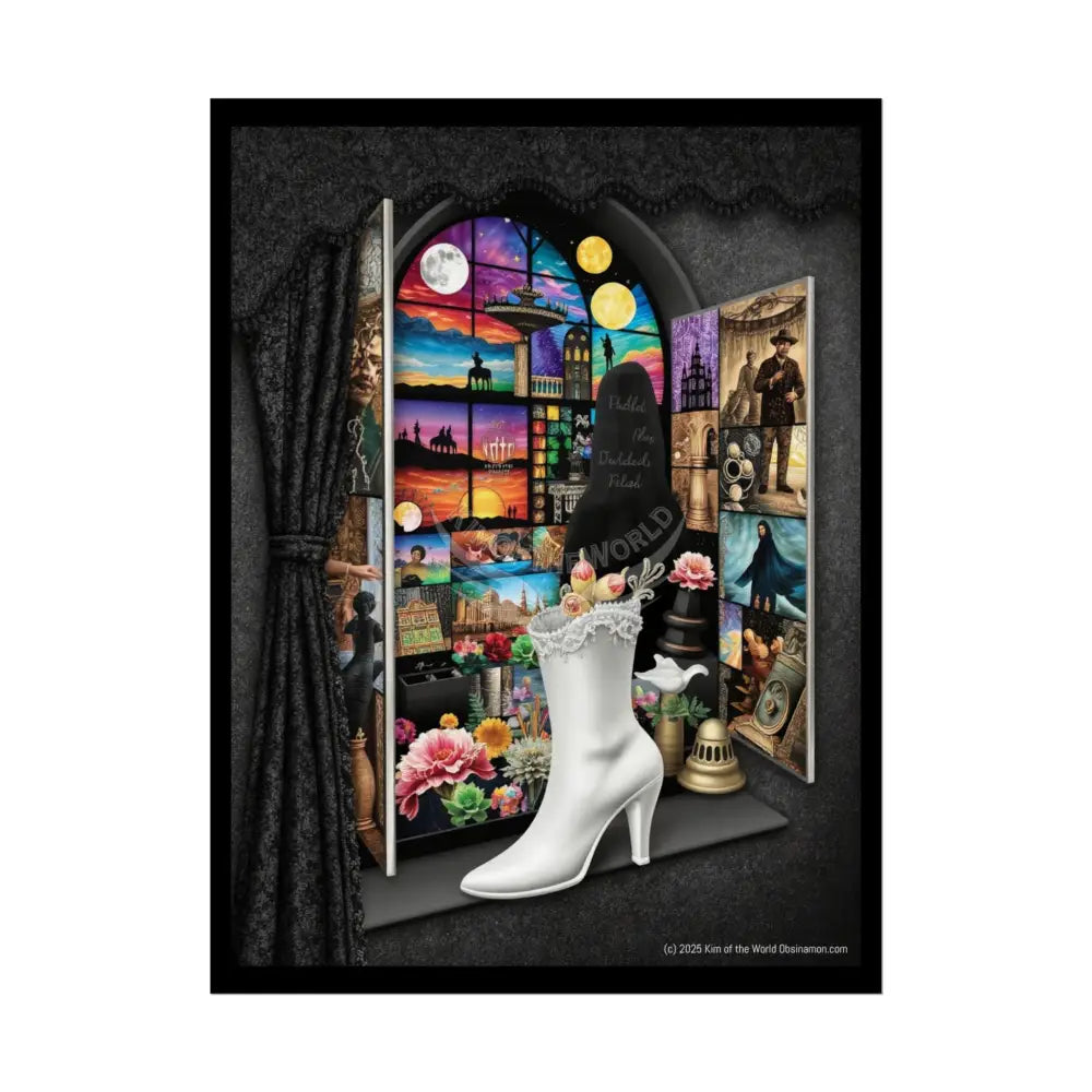 Unusual Boots and Diorama Scenes Prints — Rolled Poster Set 18″ x 24″ (Vertical) / Semi Glossy Poster
