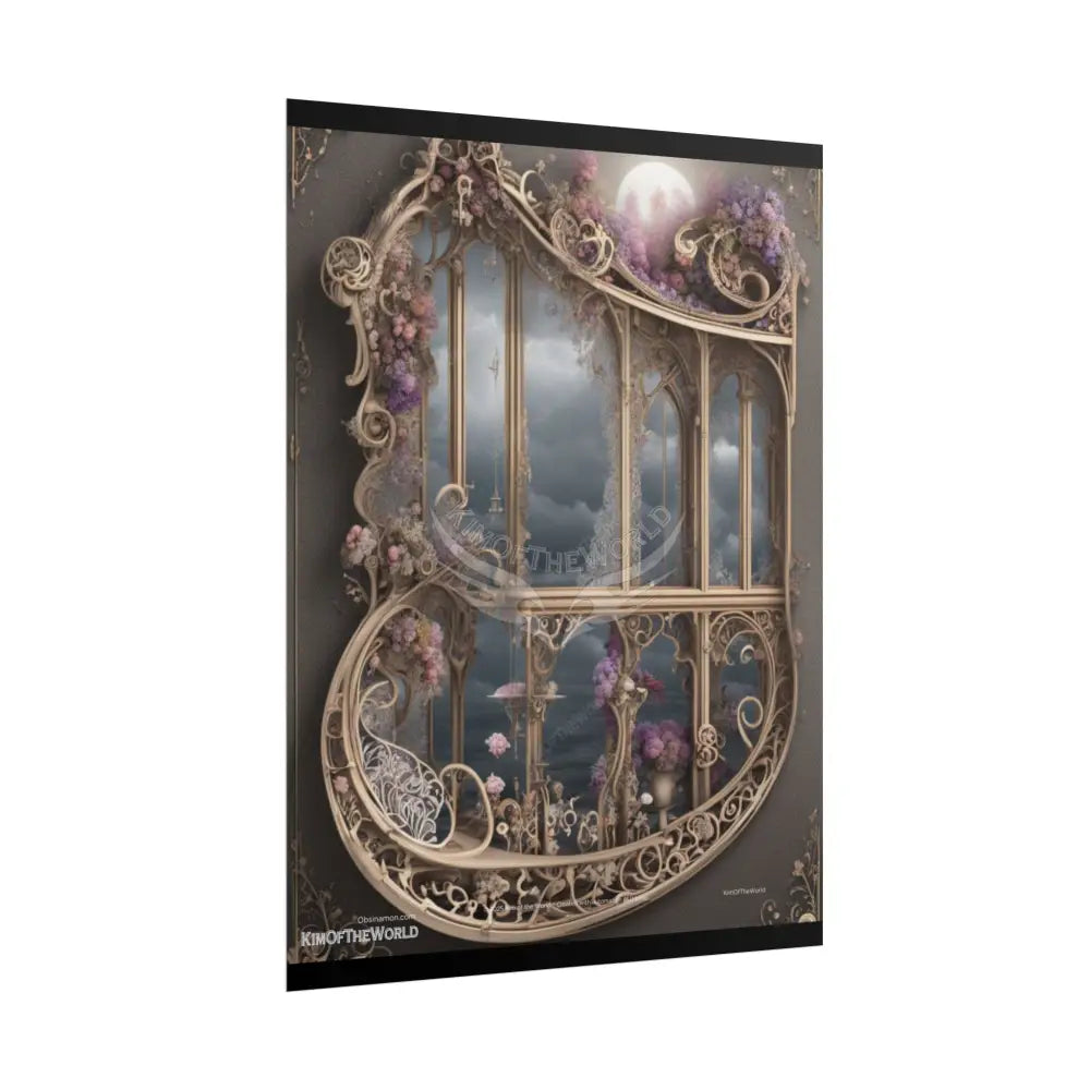 Unusual Floral Magic Window Form Prints — Rolled Poster Set Poster