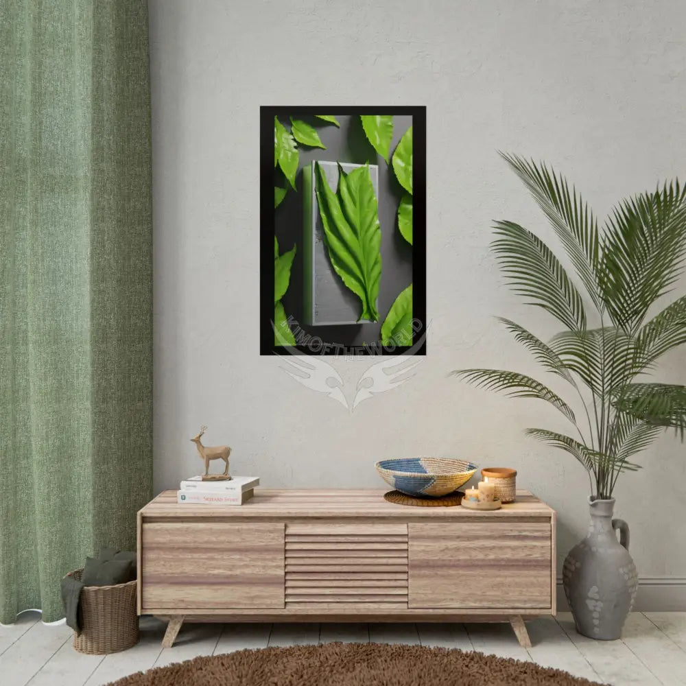 Unusual Leaf Layers Abstract & Odd but Elegant Art Rolled Poster — Deep Color-Coordinated Art Poster