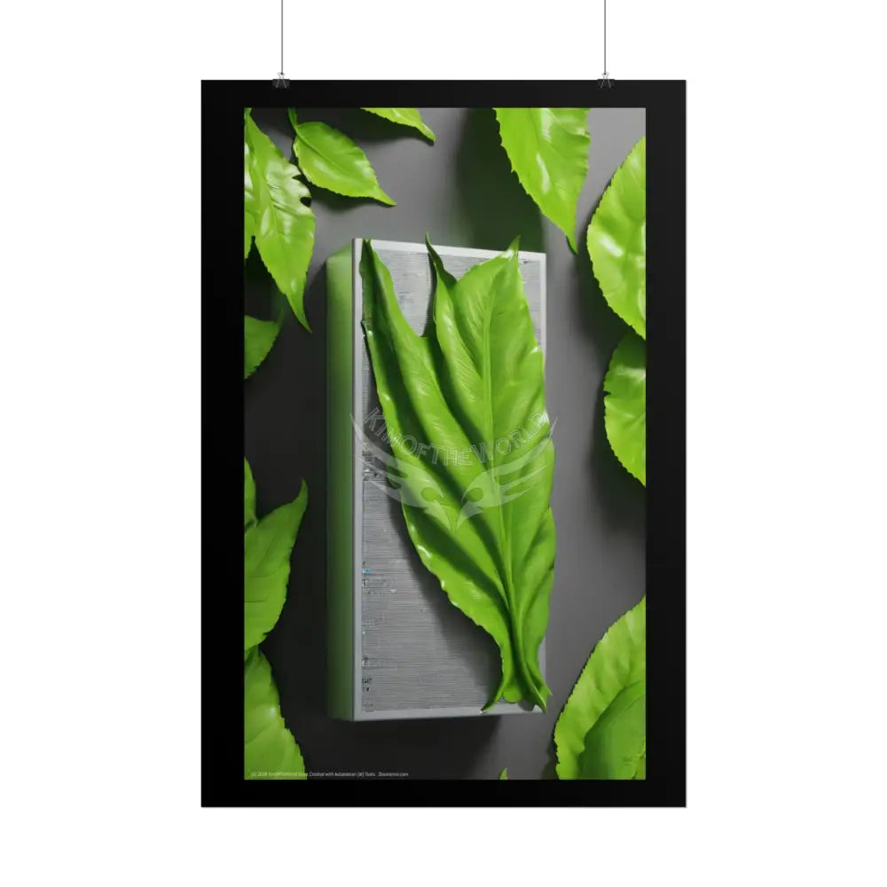 Unusual Leaf Layers Abstract & Odd but Elegant Art Rolled Poster — Deep Color-Coordinated Art Poster