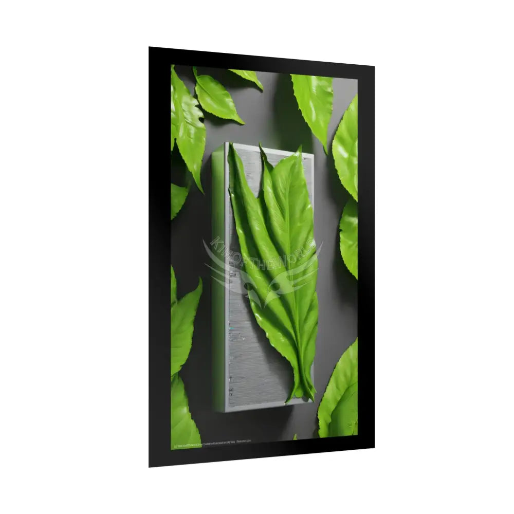 Unusual Leaf Layers Abstract & Odd but Elegant Art Rolled Poster — Deep Color-Coordinated Art Poster
