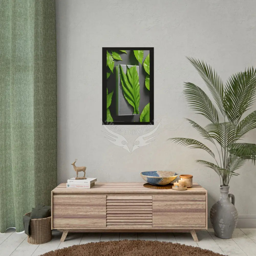 Unusual Leaf Layers Abstract & Odd but Elegant Art Rolled Poster — Deep Color-Coordinated Art Poster