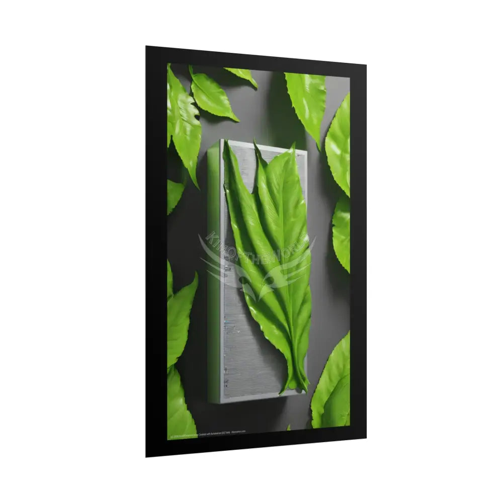 Unusual Leaf Layers Abstract & Odd but Elegant Art Rolled Poster — Deep Color-Coordinated Art Poster