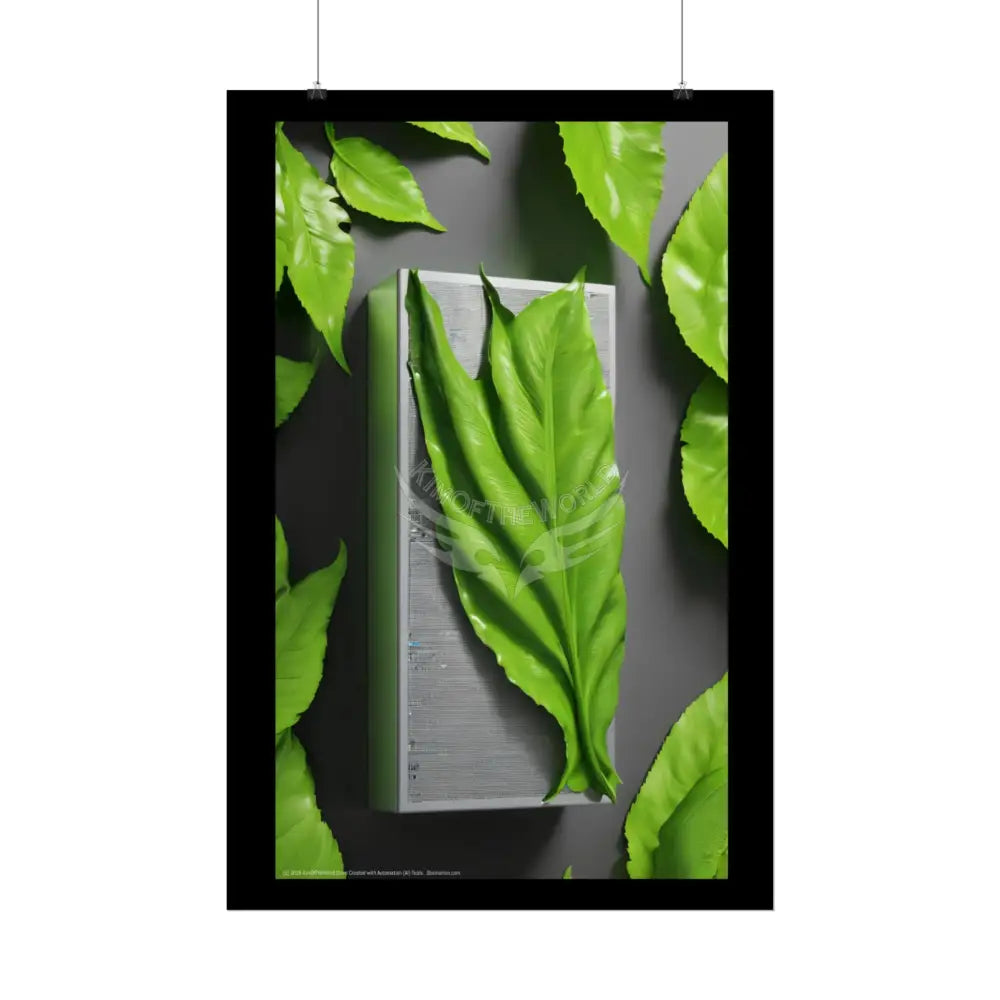 Unusual Leaf Layers Abstract & Odd but Elegant Art Rolled Poster — Deep Color-Coordinated Art Poster