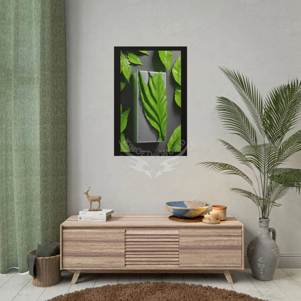 Unusual Leaf Layers Abstract & Odd but Elegant Art Rolled Poster — Deep Color-Coordinated Art Poster