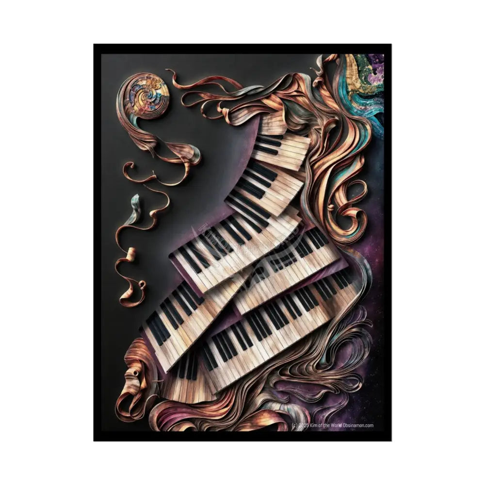 Unusual Piano Keys 88 Musical Magic Prints — Rolled Poster Set 18″ x 24″ (Vertical) / Semi Glossy Poster