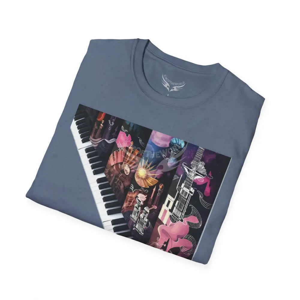 Unusual Piano Keys Tube Tee - Softstyle T-Shirt T-Shirt