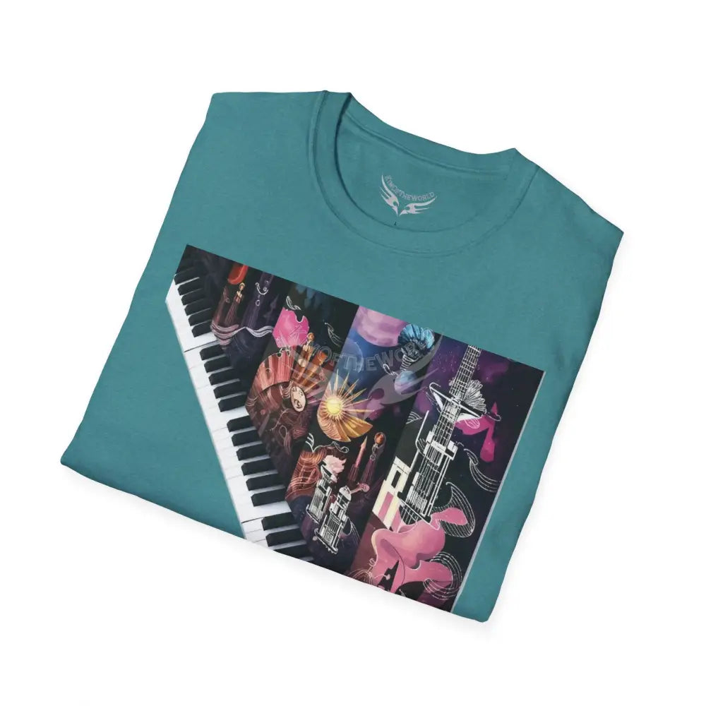 Unusual Piano Keys Tube Tee - Softstyle T-Shirt T-Shirt