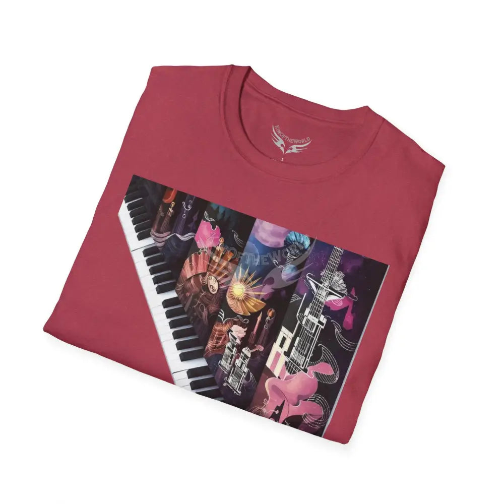 Unusual Piano Keys Tube Tee - Softstyle T-Shirt T-Shirt