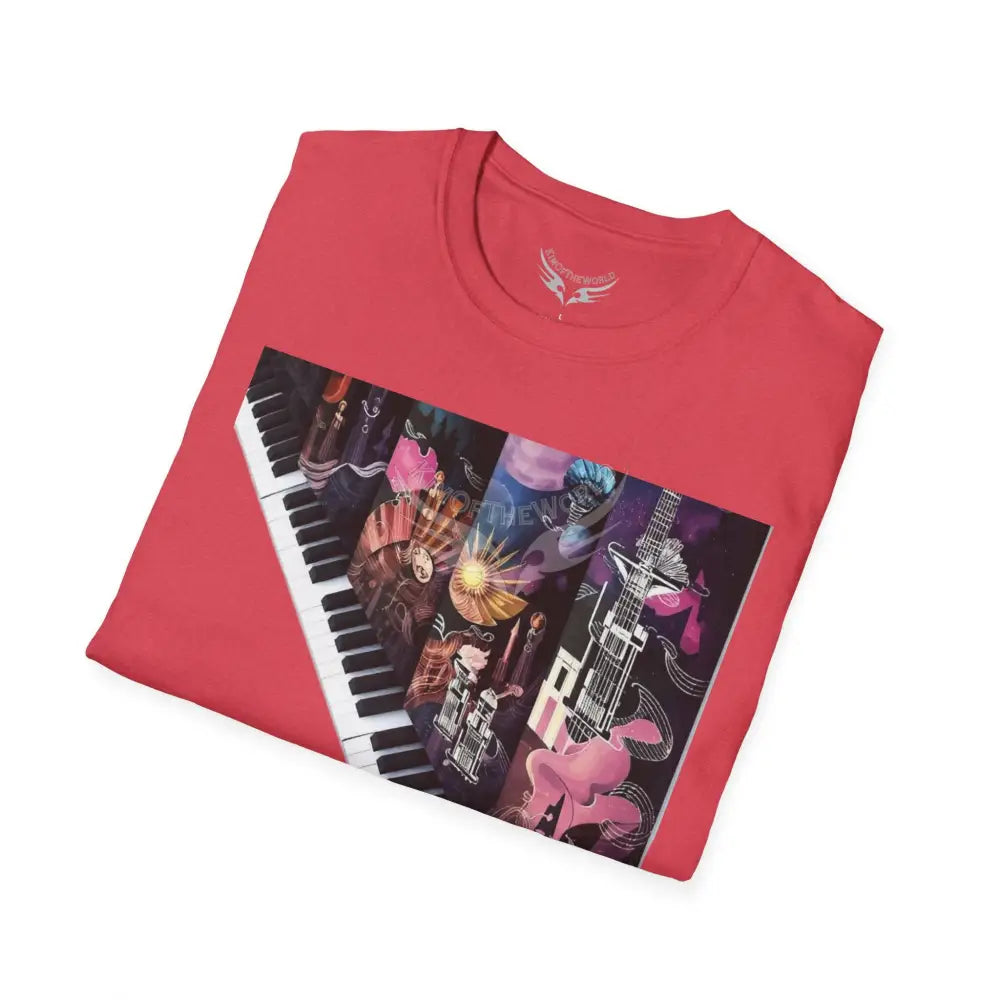 Unusual Piano Keys Tube Tee - Softstyle T-Shirt T-Shirt