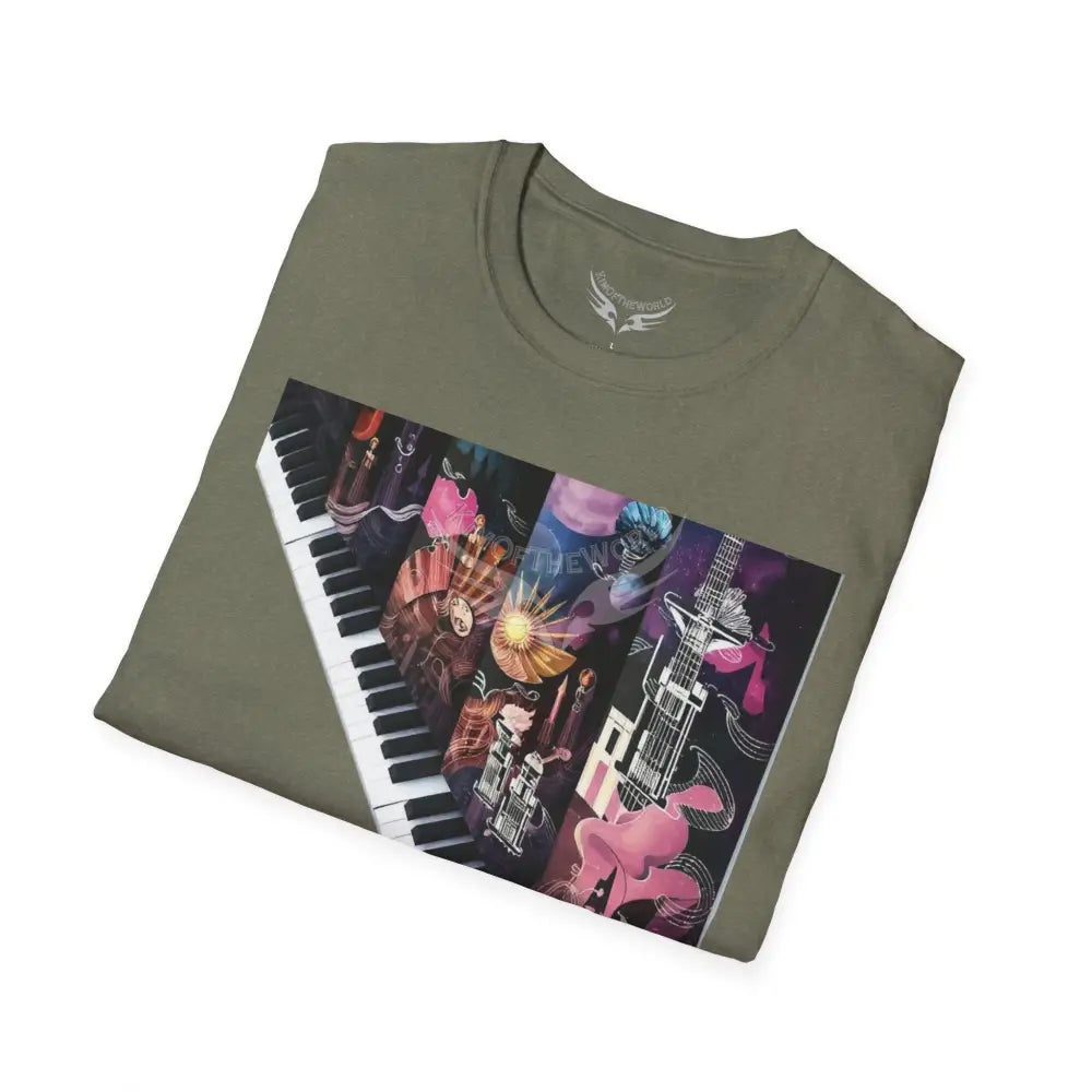 Unusual Piano Keys Tube Tee - Softstyle T-Shirt T-Shirt