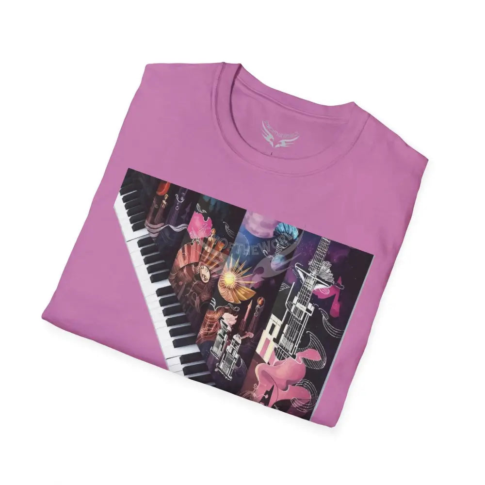 Unusual Piano Keys Tube Tee - Softstyle T-Shirt T-Shirt