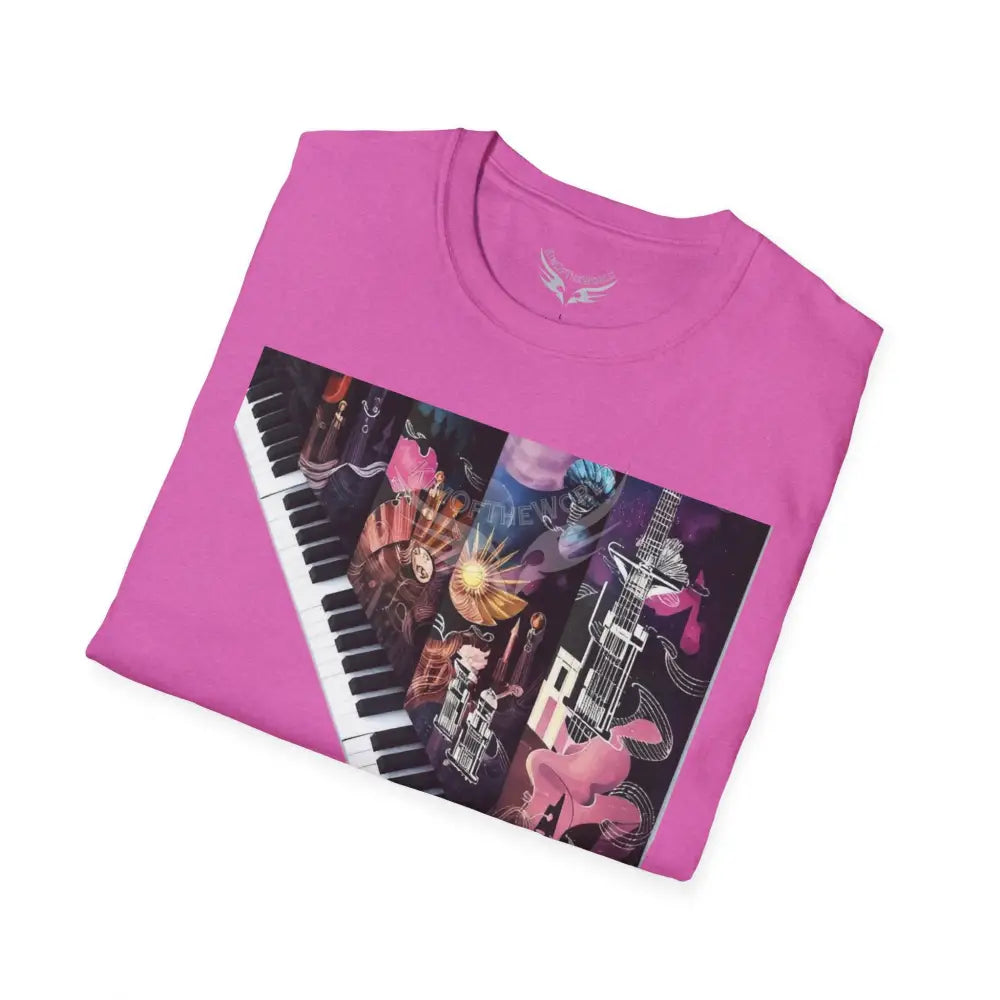 Unusual Piano Keys Tube Tee - Softstyle T-Shirt T-Shirt