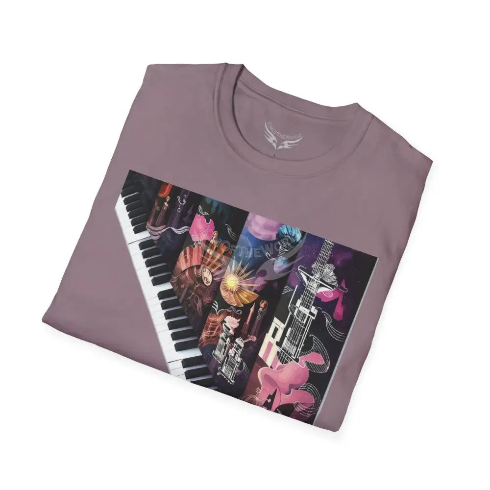 Unusual Piano Keys Tube Tee - Softstyle T-Shirt T-Shirt