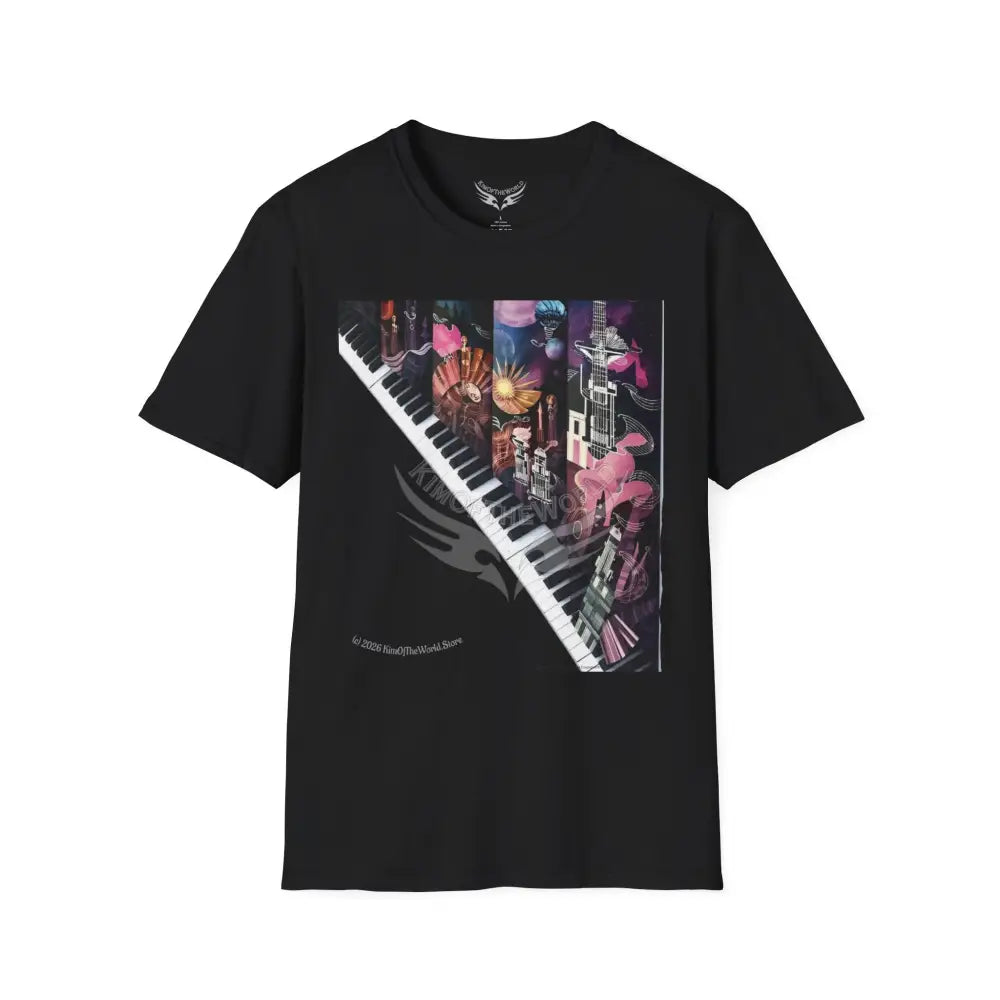 Unusual Piano Keys Tube Tee - Softstyle T-Shirt Black / XS T-Shirt