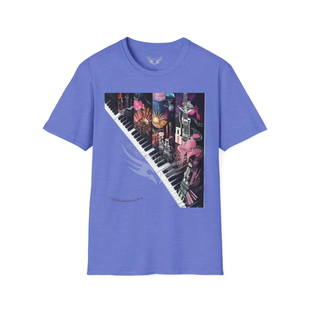 Unusual Piano Keys Tube Tee - Softstyle T-Shirt Heather Royal / XS T-Shirt
