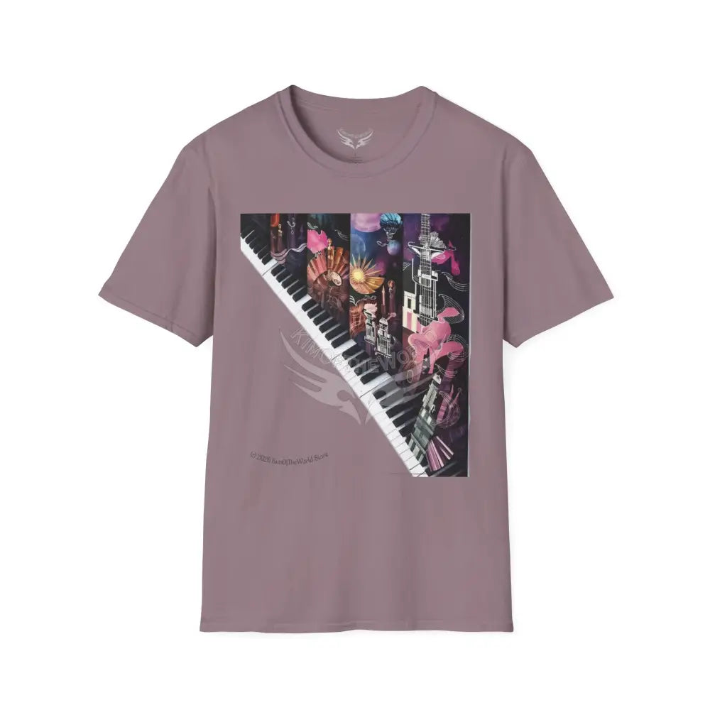 Unusual Piano Keys Tube Tee - Softstyle T-Shirt Paragon / S T-Shirt