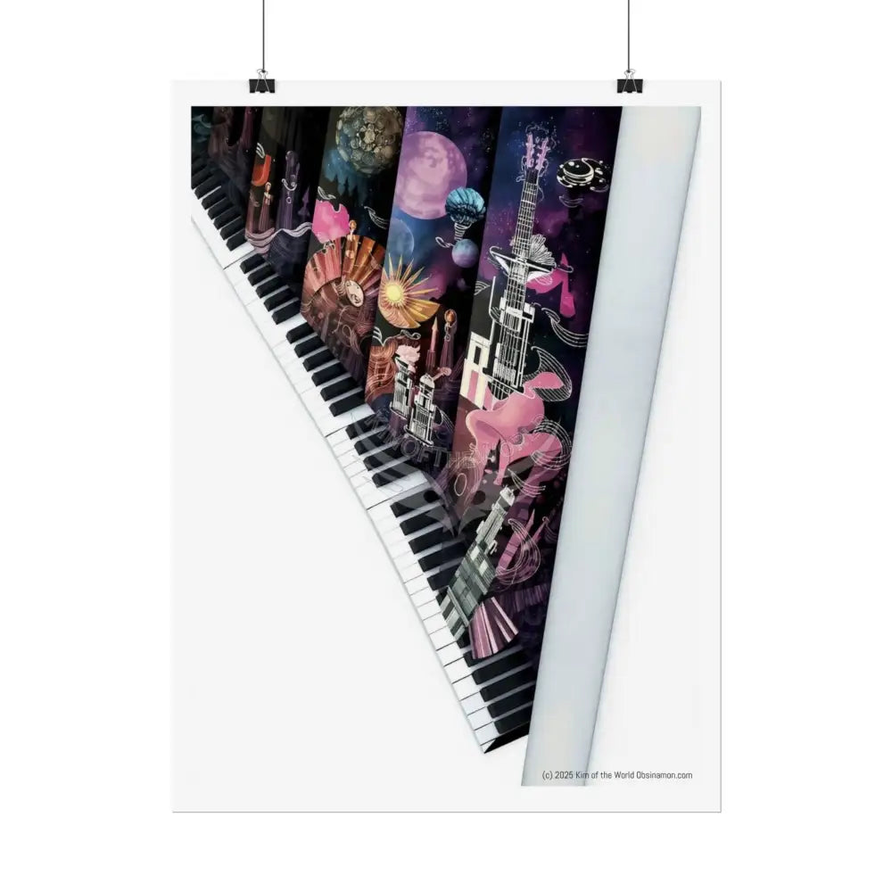 Unusual Piano Musical Mashup Funk Prints — Rolled Poster Set Poster