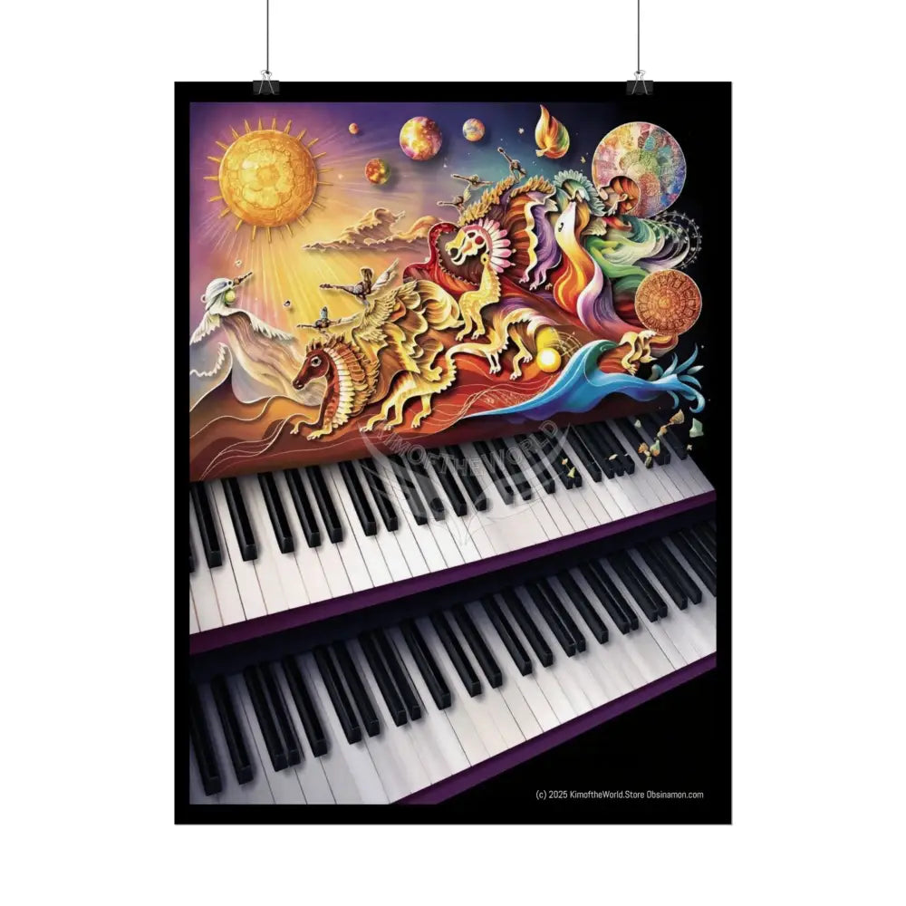 Unusual Weird Music Mashup Piano Musical Magic Prints — Rolled Poster Set Poster