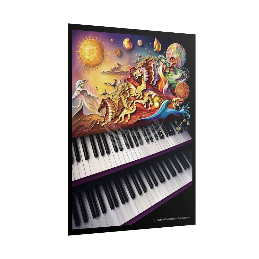 Unusual Weird Music Mashup Piano Musical Magic Prints — Rolled Poster Set Poster