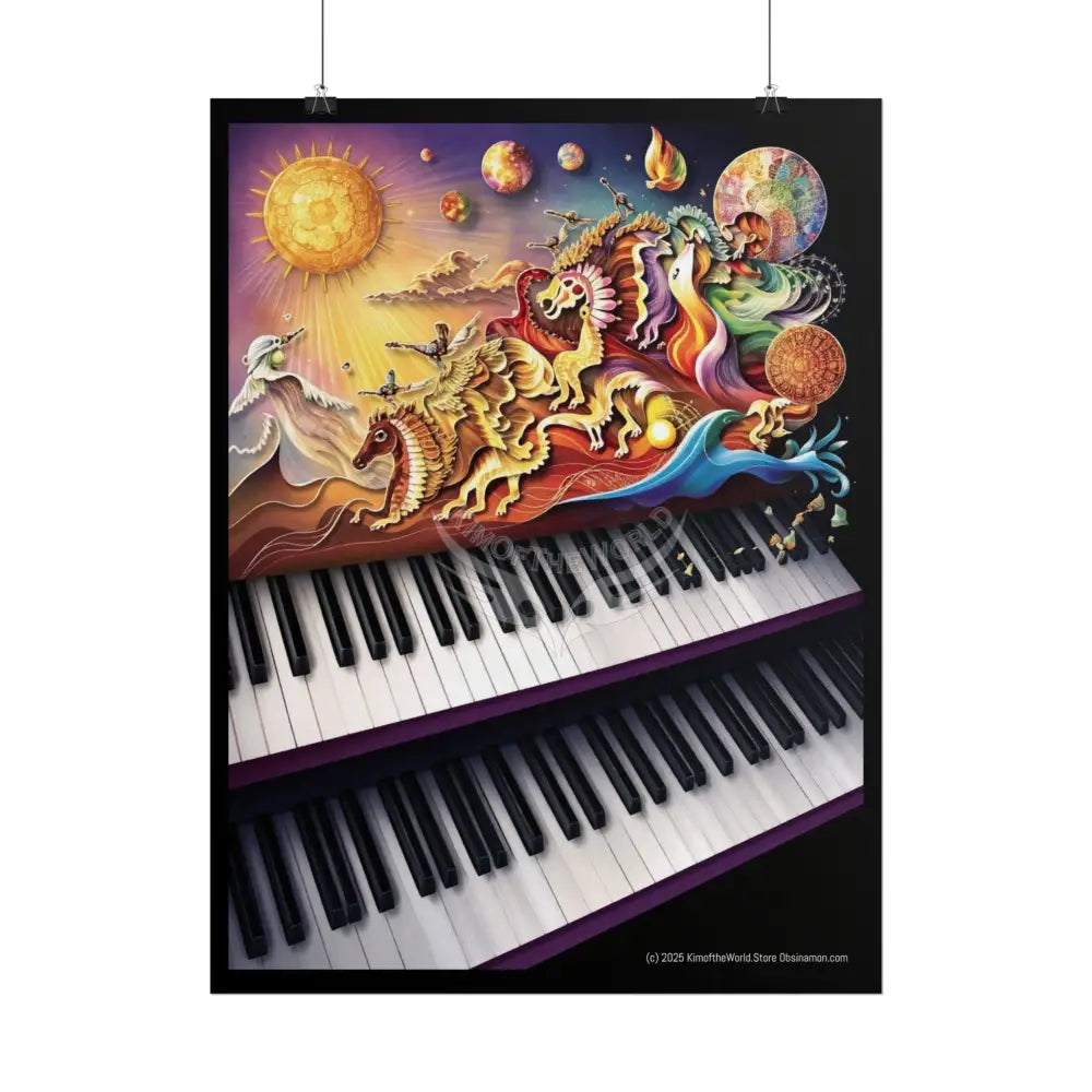 Unusual Weird Music Mashup Piano Musical Magic Prints — Rolled Poster Set Poster