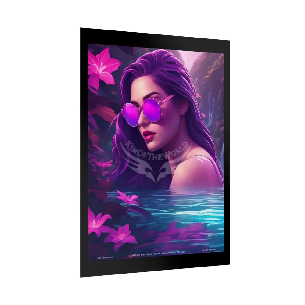 Vaporwave Giantess Giant Lady Woman Girl Poster — Rolled Art Print Poster
