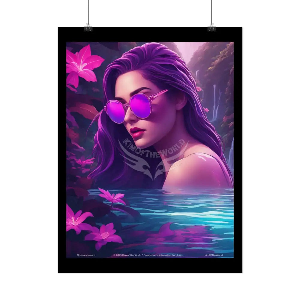 Vaporwave Giantess Giant Lady Woman Girl Poster — Rolled Art Print Poster